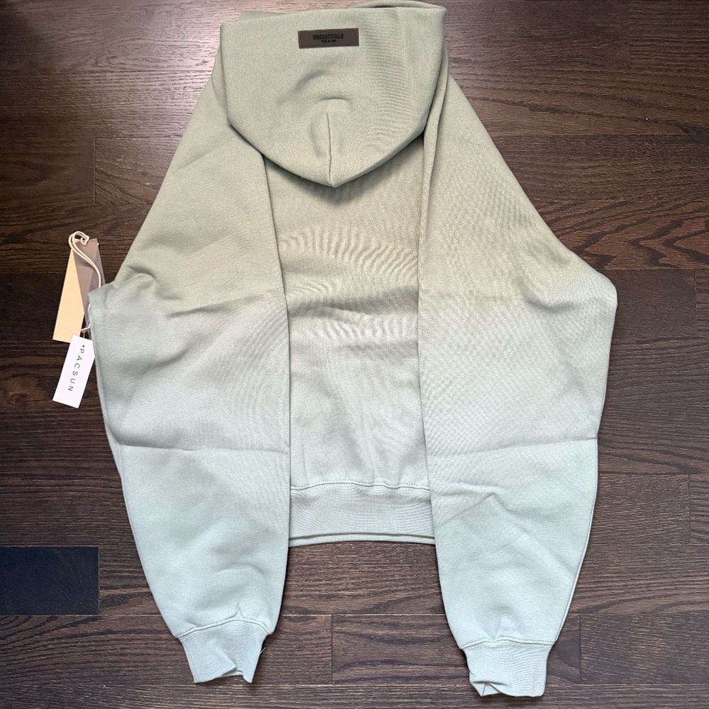 Fear of God Essentials Hoodie SS22 Sycamore Blue&Green Size Small - Picture 4 of 5